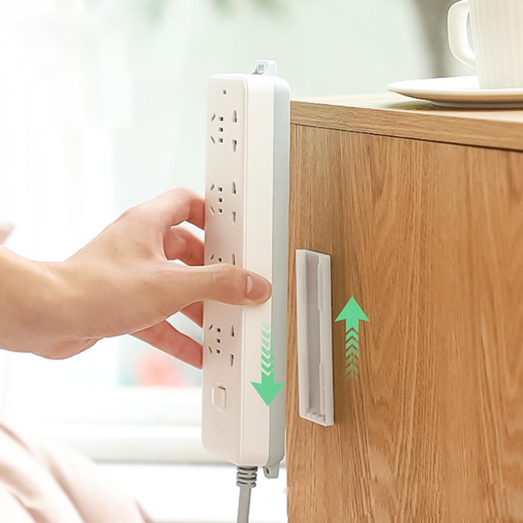 Power Strip Mounting Bracket No Drilling Required Wall Mount Holder for Electrical Outlet Extension Socket Organizer