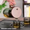 Elegant Glass Teapot Borosilicate Glass Tea Pot with Wooden Handle Water Separation Technology Witchcraft Teapot for Easy