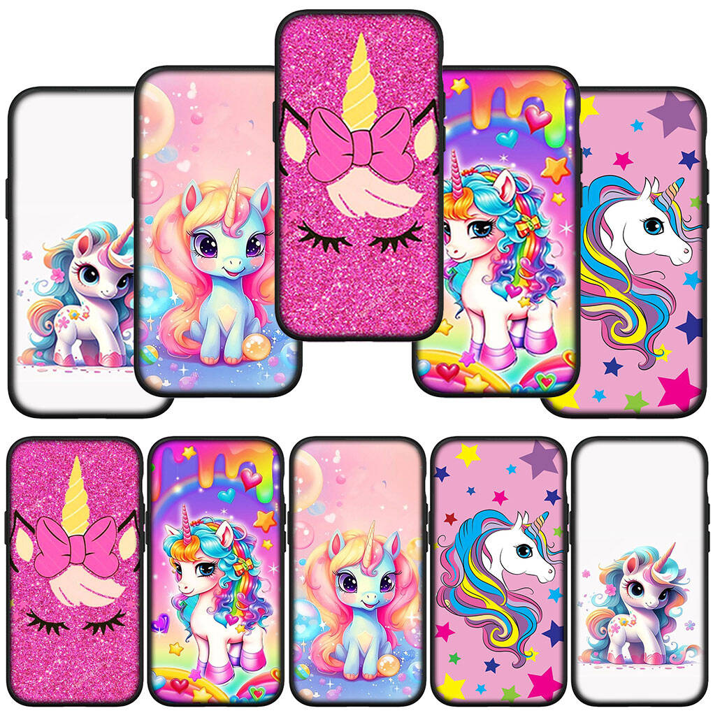 Phone Case for iPhone 17 16 15 Xiaomi Poco F8 F7 F6 X7 X6 M8 C85 C75 C71 Redmi Note 14 13 12 11 Pro Max A3 A4 14C 13C 15C Lovely Unicorn Horse Cover