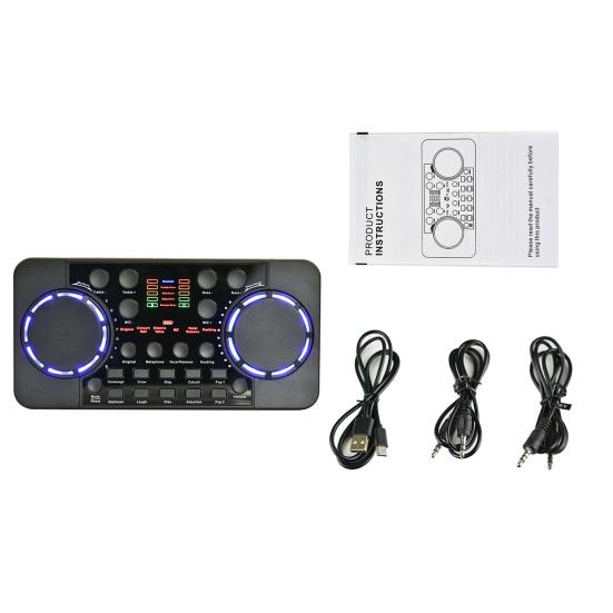 V300 PRO Удобная звуковая карта Bluetooth Solid Black Long Endurance