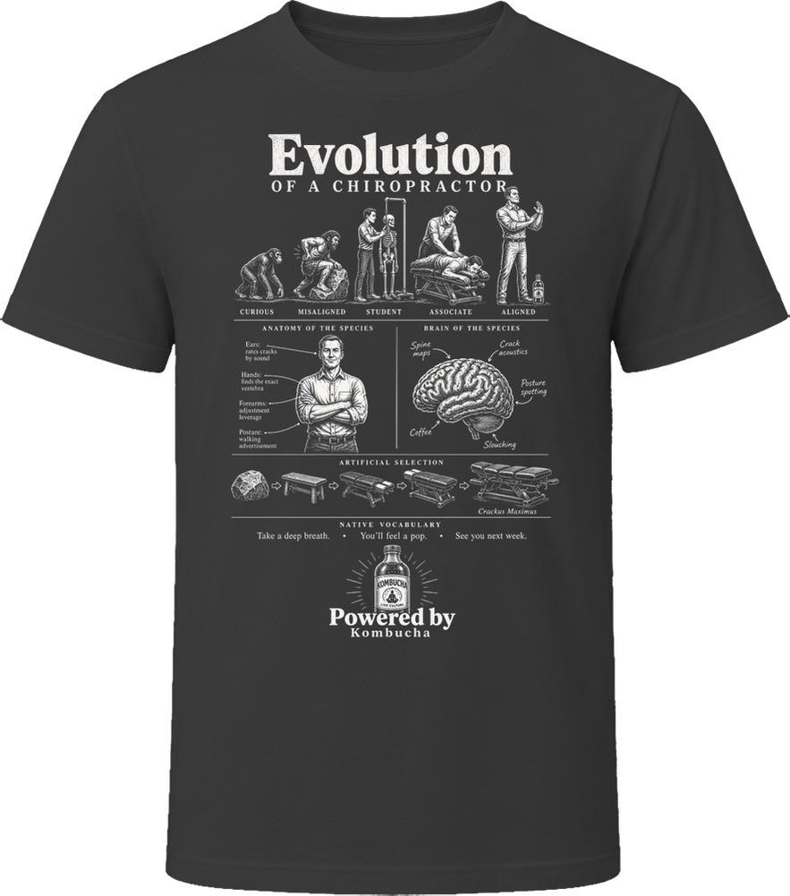 Evolution Of A Chiropractor Funny Chiro Gift T Shirt