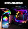 Светодиодная полоса для подсветки багажника автомобиля, цветные RGB декоративные огни, управляемые через приложение