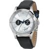 Circuito Silver Black Leather Мужской кварцевый хронограф R8871627005