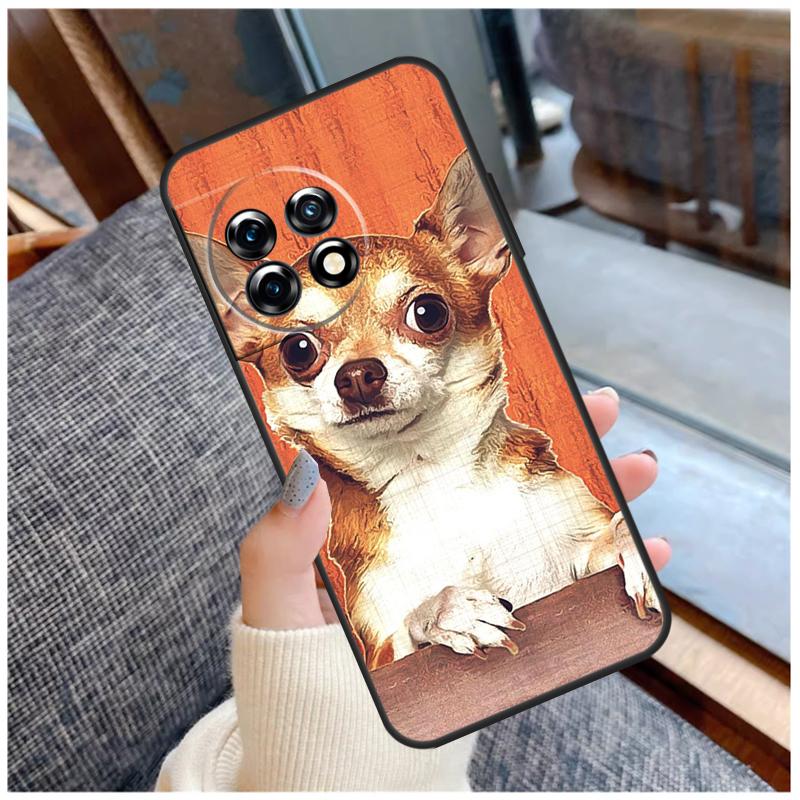 Cartoon Chihuahua Dog Case For OnePlus 13T 8T 10T 9 10 Pro 15 13 12 11 13R 12R Nord CE 5 2 3 4 Lite N20 N30 Coque