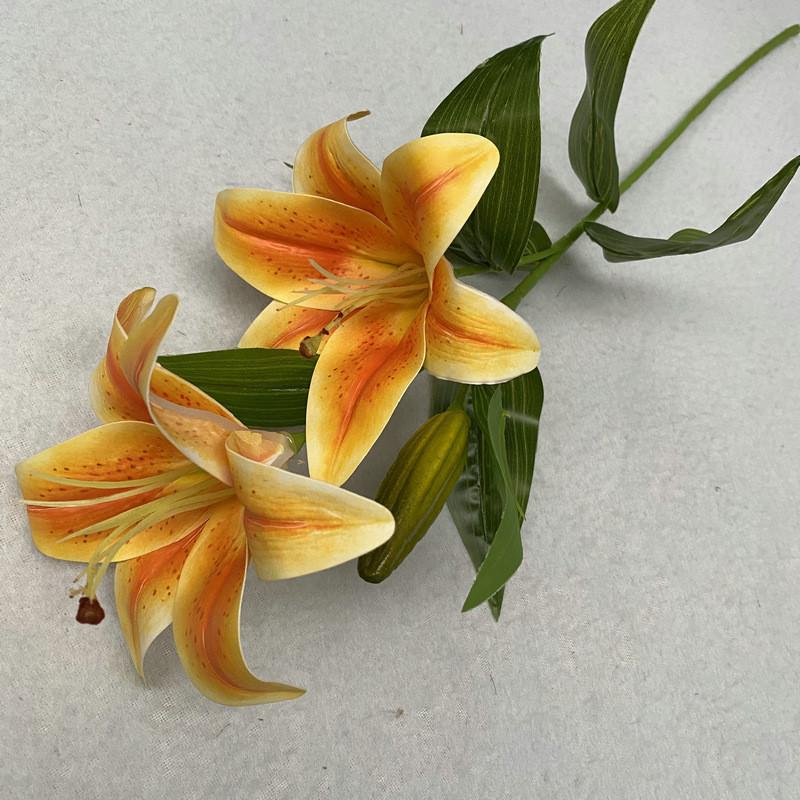 Реалистичные 3D Тканевые Лилии Искусственные Цветы Для Домашнего Декора Свадебное Центральное Украшение Цветочная Композиция