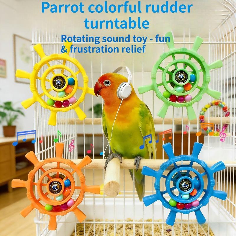 Parrot Rudder Turning Toys Fun To Relieve Boredom Decompression Birdcage Toys Accesorios Para Pajaros