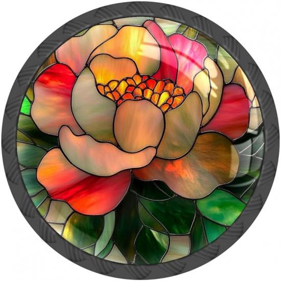 4 шт. в упаковке ручки для шкафов из цветного стекла с бабочкой, круглые ручки для ящиков из хрусталя, ручки для комодов, ящиков, ванной, кухонных шкафов, гардеробов