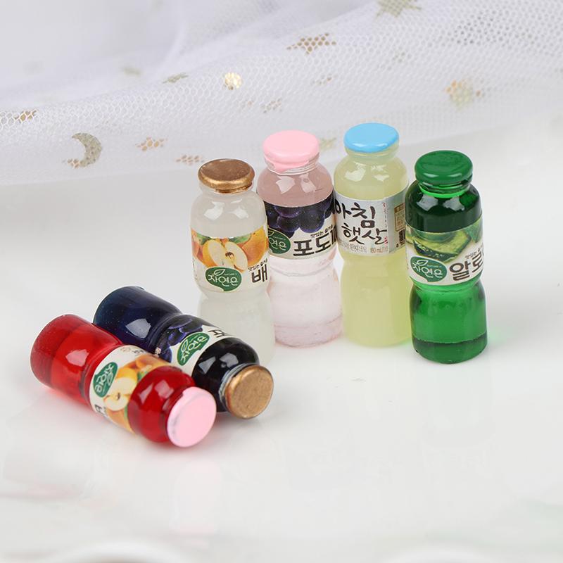 5 шт. 1:12 миниатюрных бутылочек для напитков кукольного домика, кухонные аксессуары для кукольного домика