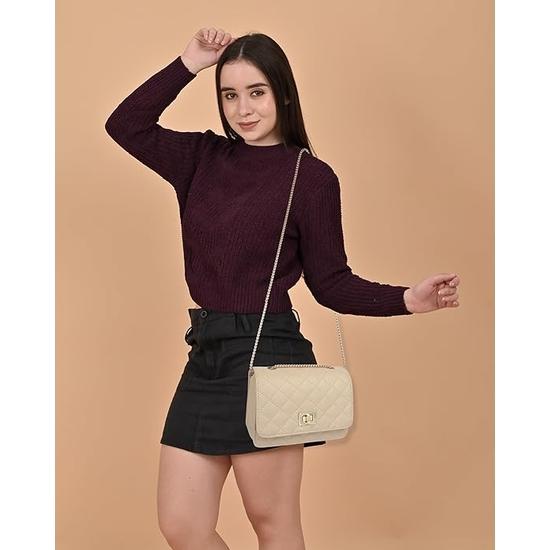 Женская сумка-слинг для вечеринок ADISA с золотой цепочкой (SL5090.)