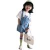 Летние детские джинсовые комбинезоны-шорты, летние модели для детей, комбинезоны-шорты с открытыми плечами для девочек, повседневные брюки