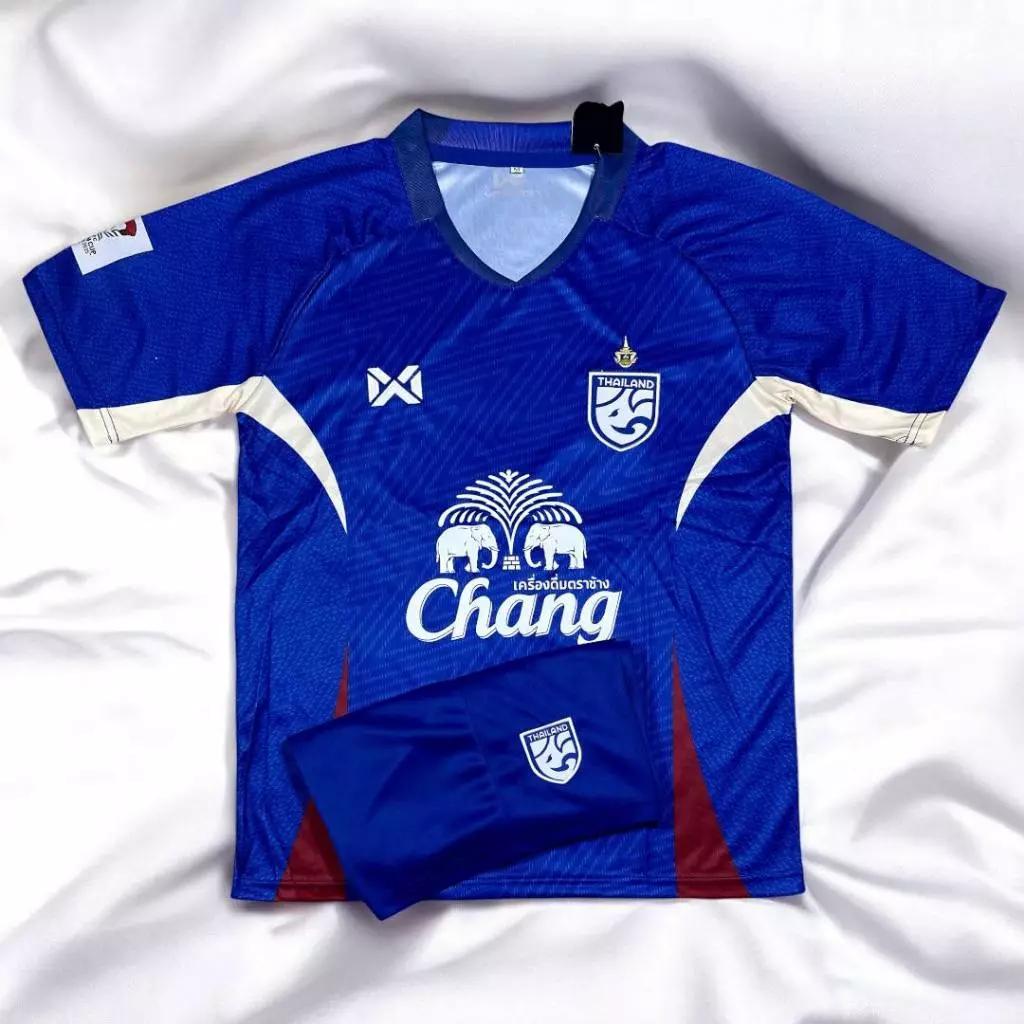 Ретро Винтаж ТАИЛАНД Футбол Футбольная форма Национальная футбольная команда CHEER Быстросохнущая футболка с круглым вырезом и принтом из полиэстера с коротким рукавом Спортивная форма для активного отдыха