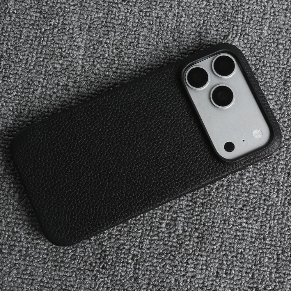 Роскошный чехол из натуральной коровьей кожи для iPhone 17 Pro Max 16 15 14 13 12 Натуральная коровья кожа Личи Кожа Ударопрочный чехол для телефона Fundas