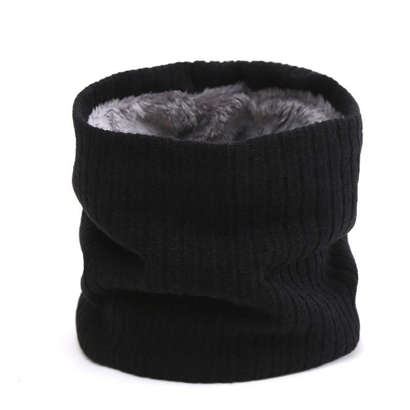 Fashion Stripe Plush Thicken Warm Winter Ring Scarf Women Men Knitted Full Face Mask Snood Neck Scarves Bufanda Muffler