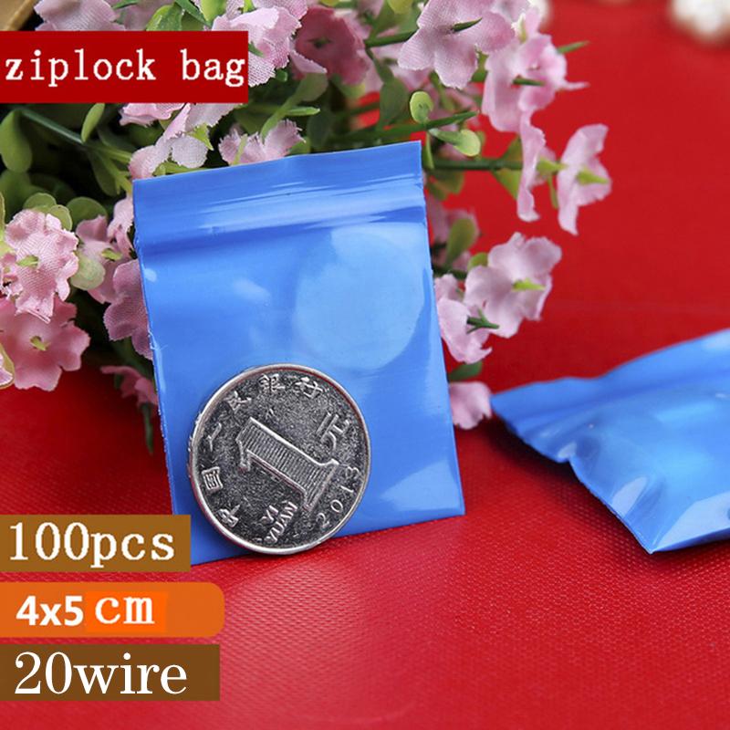 100 шт./лот, 4x5 см, сумки с замком, прозрачные пластиковые пакеты на молнии с принтом для хранения продуктов, упаковка для ювелирных изделий, сумки