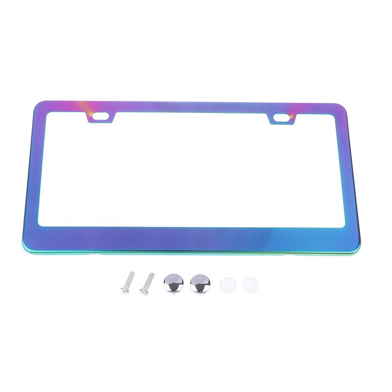 1PC Stainless Steel License Plate Frame Suitable For US Regulations Car License Plate Frame Auto Modification Parts