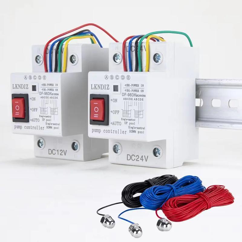 DF-96DK Automatic Water Level Controller Switch DC 12V 24V 20A Water Tank Liquid Level Detection Sensor Water Pump Controller