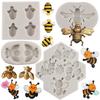 Bumble Bee Silicone Mould Bee Fondant Mould Bee Chocolate Mold For Sugar Cake Decorating Cupcake Topper Gum Paste Candy Polymer Clay Moulds