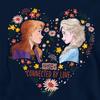 Frozen Childrens/Kids Sisters Connected By Love Elsa & Anna Valentine`s Day Pullover Hoodie