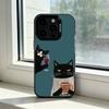 Чехол для телефона «Ленивый кот с кофе» для iPhone 17,16,15,14,13,12,11 Plus,Pro Max,XS, Цветной Серебристый Черный Чехол