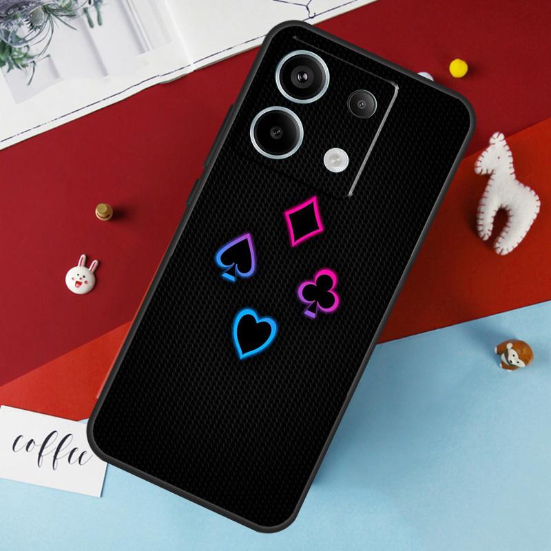 Чехол для игральных карт в стиле Покер для Xiaomi Redmi Note 14 12 11 10 13 Pro 15 Pro Plus Redmi 15 14C 10C 12C 13C 15C