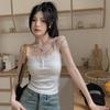 Тонкий кружевной топ с плетением для женщин, летние повседневные тонкие майки без рукавов, женские сексуальные милые топы-майки