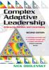 The Complex Adaptive Leadership : Embracing Paradox and Uncertainty Book