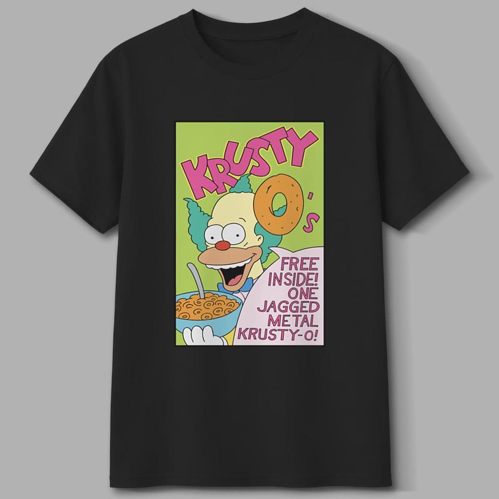 Krusty O's, Simpsons T-Shirt and kids tshirt, Krusty The Clown, Retro 90s Tee