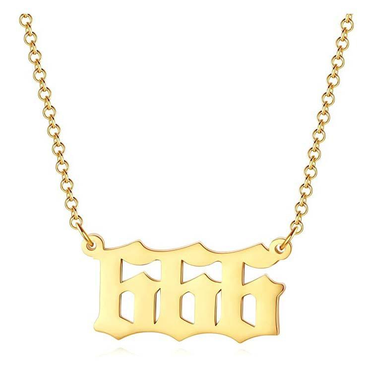 Ожерелья из нержавеющей стали с номерами ангелов, счастливыми числами 111 222 333 444 555 777 888 999 666 000, женское ожерелье с подвеской