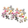 20 Pieces Colored Pearl Charms Angel Polymer Clay Round Bead Metal For DIY Pendant Necklace