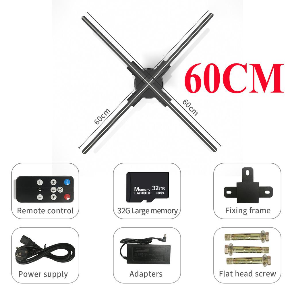 24V3A 3D голографическая проекция Wifi светодиодный логотип голографический световой плеер пульт дистанционного управления 3D вентилятор голографические рекламные огни