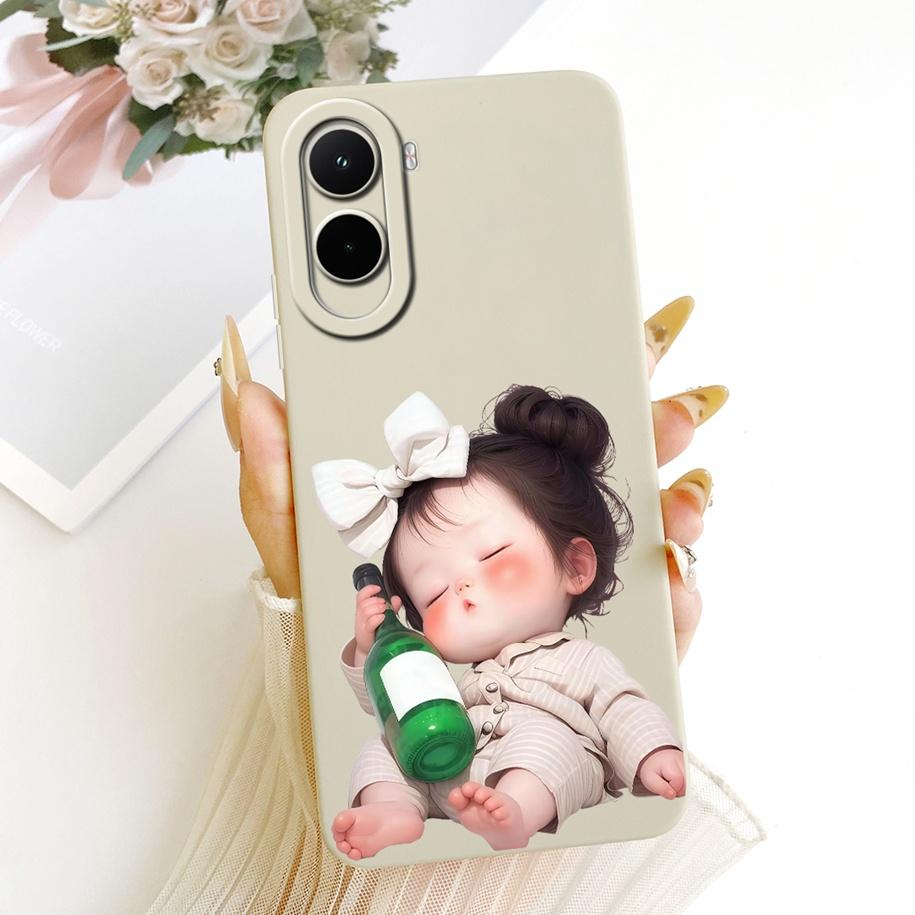 Для Xiaomi Poco M7 4G Чехол Простой Бант Мультяшный Кот Кролик Мягкий Силикон Задняя Крышка Для Xiaomi Poco M7 Plus M7Plus PocoM7 Чехол