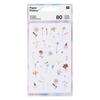 Stickers floraux - Couleurs terre - 80 pièces