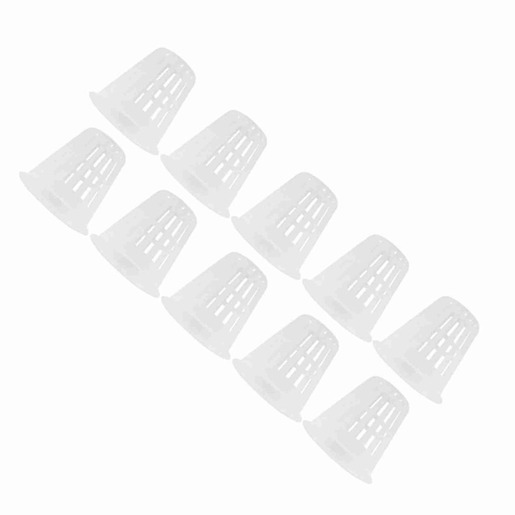 10pcs/Set Durable Safe Plastic Hydroponic Basket Cup for Garden Balcony Planting(White)