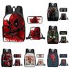 Student Deadpool 3pcs School Bag Backpack Lunch Bags Pencil Case Kids Gifts