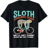 Sloth Cycling Team Ленивый ленивец Велосипед Байкер Смешная футболка для велосипеда Графические футболки Женская одежда Топы Kawaii Одежда
