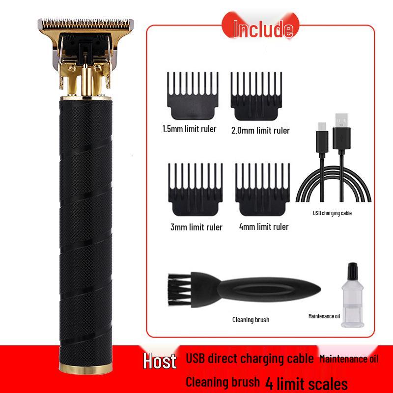 Электрическая машинка для стрижки волос T9 Bald - Профессиональная перезаряжаемая машинка для гравировки и бритья с масляной головкой
