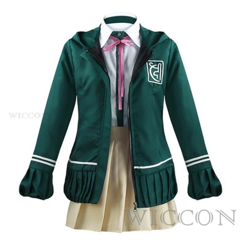 Нанами Чиаки Косплей Аниме Danganronpa Косплей Костюм Школьная Форма Куртка с Длинным Рукавом Короткая Юбка Юбка Лоли