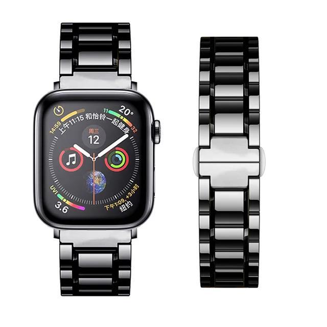 Керамический металлический ремешок для Apple Watch 45мм 44мм 41мм 42мм 46мм Запасной браслет Браслет iwatch Ultra 10 9 8 7 6 5 4 SE ремешок