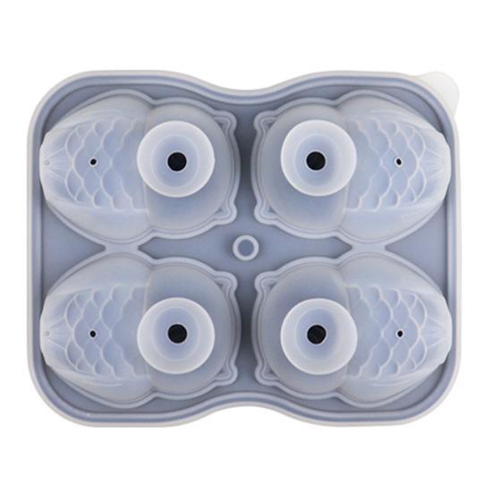 Форма для кубиков льда с воронкообразными крышками. Форма для льда в виде пингвина и совы из пищевого силикона. Изготовитель кубиков льда в виде животных.