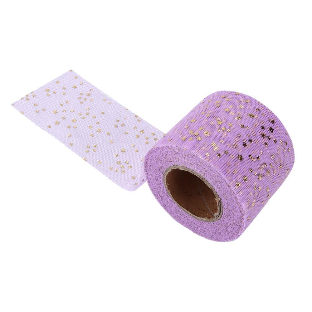 2pcs Shiny Appearance Glitter Tulle Rolls Easy Use Netting Fabric Rolls For DIY Crafts