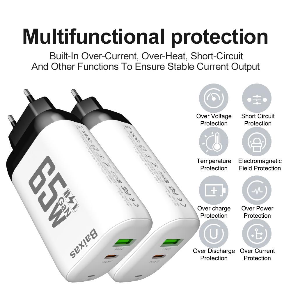 Шестипортовый 30-ваттный зарядный устройство QC3.0 с вилкой EU/US/UK для быстрой зарядки мобильных устройств