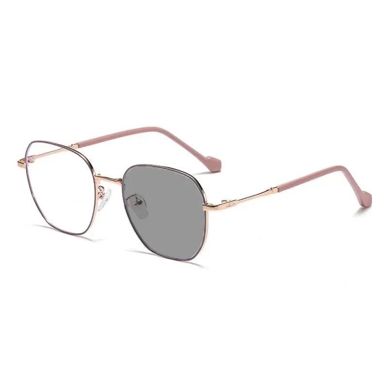 Outdoor Color Changing Sunglasses Women's Intelligent Photochromic Minus Diopter Glasses Trendy Myopia Prescription Eyeglasses