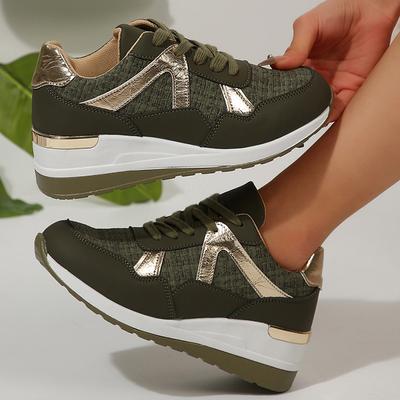 Модная женская повседневная спортивная обувь больших размеров, модные удобные кроссовки на танкетке, женская весенне-осенняя обувь на толстой подошве, нескользящая обувь для бега