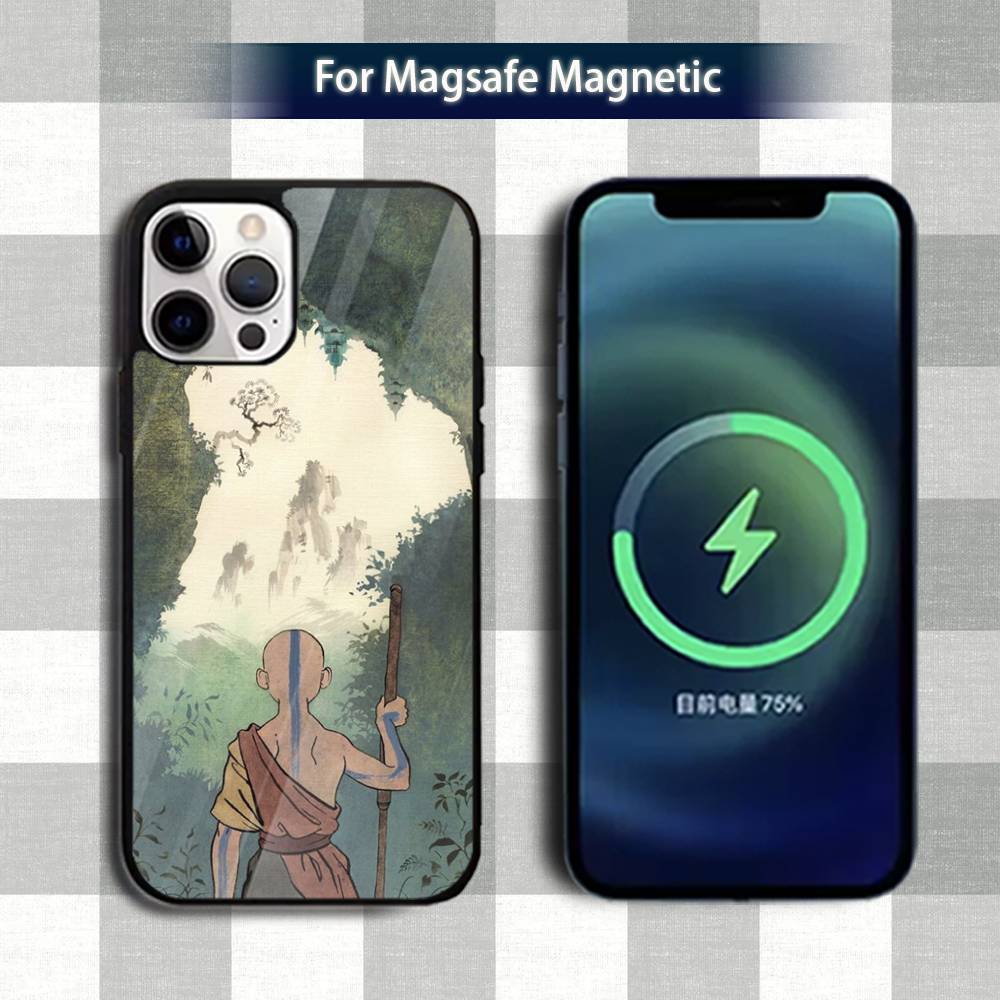 Чехол для телефона A-Avatar A-Appa AangS для iPhone 13,12,15,17,11,16,14,Pro,Max,Plus,Mini,Magsafe, Магнитный чехол для беспроводной зарядки