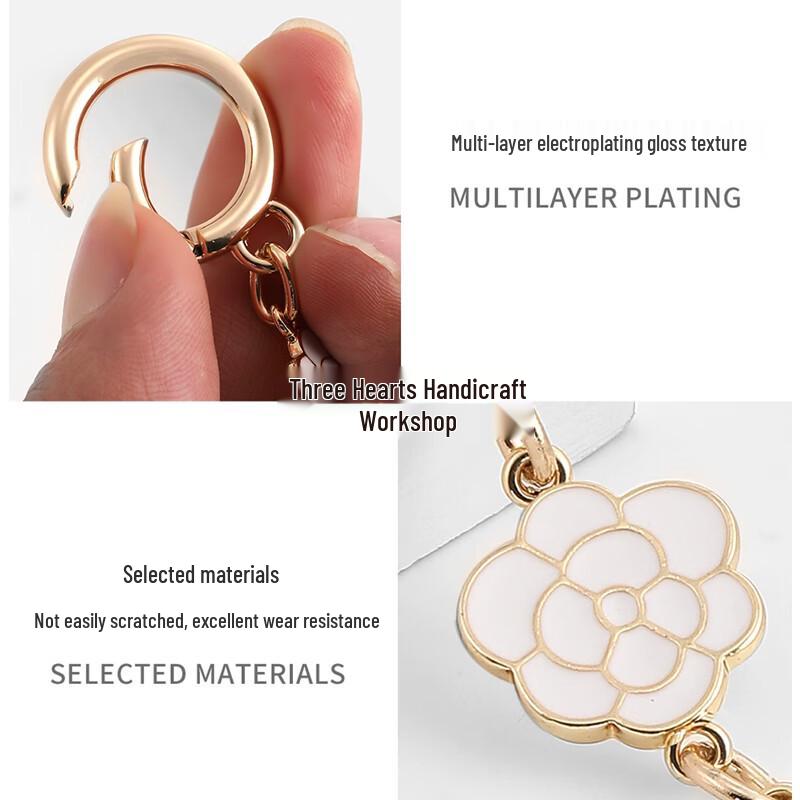 Удлинитель цепочки для сумки Coach Teri с подвеской-камелией