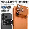 9H HD Armor Camera Lens Protector for IPhone 17 Pro 17 Pro Max Aluminum Metal Ring Lens Tempered Glass Film Case Cap