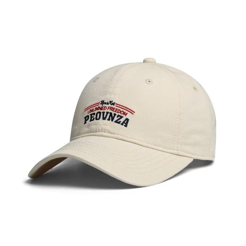 Japanese Casual Versatile Trendy Brand Couple Wide Brim Soft Top Cap Men'S Retro Embroidered Cap Women