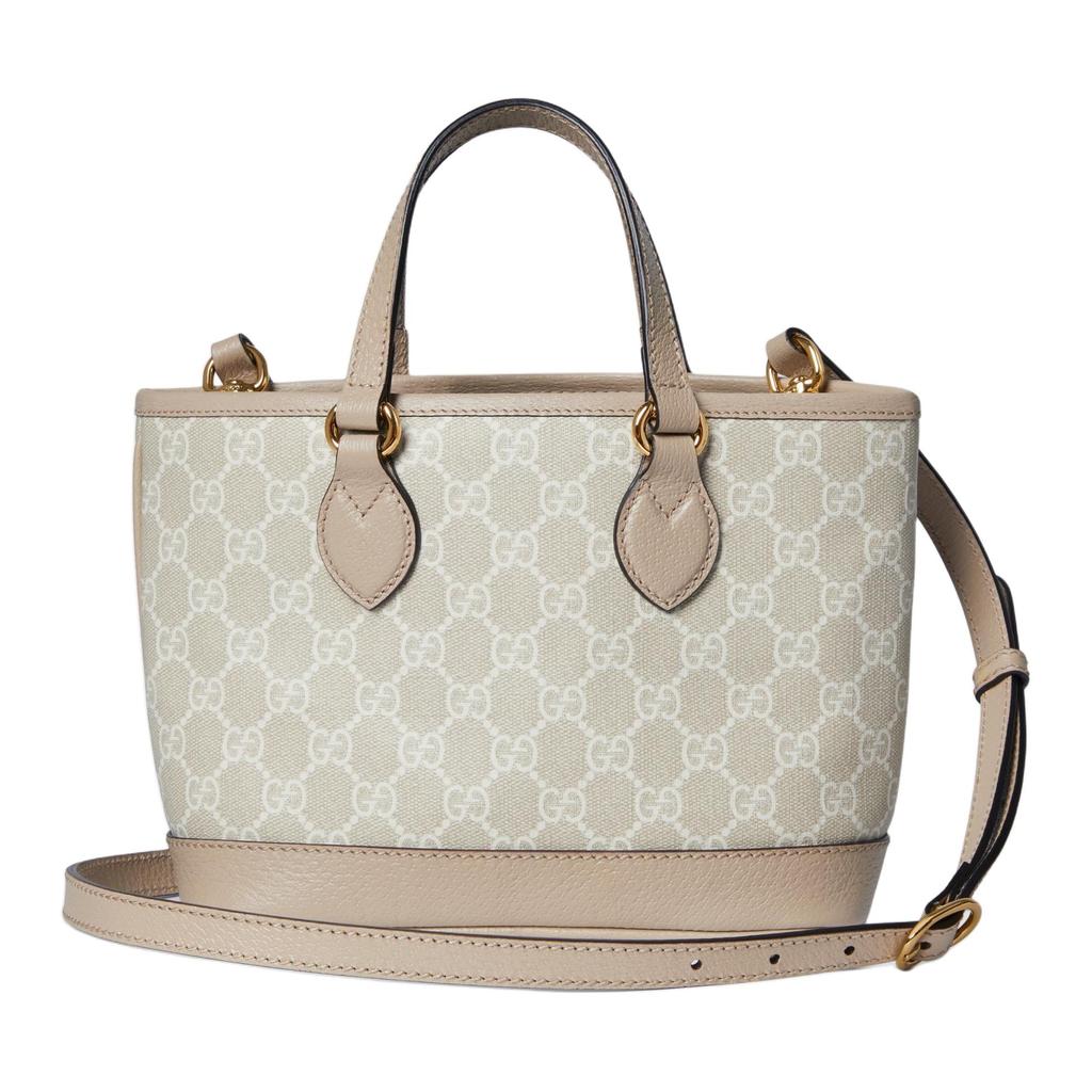 Gucci Ophidia Detachable Shoulder Strap Double G Logo Canvas And Leather Trim Mini Shoulder Crossbody Bag Women handbags Beige White 811716-FAA4G-9897