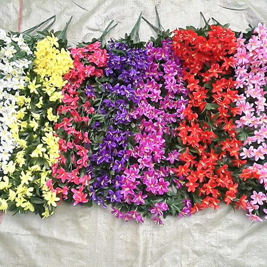 2шт искусственный маленький цветок лилии из ротанга свадебный дом настенное украшение