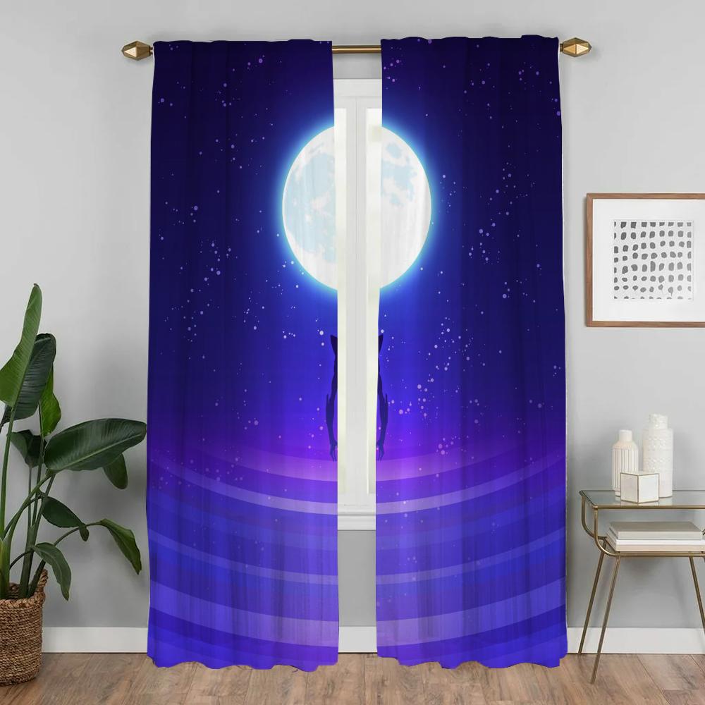 Set Of 2 Modern Evangelions Shades Living Room Curtains Camera Window Curtain Halloween Decoration Home Interior Polyester Ideal For Great